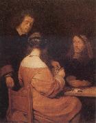 TERBORCH, Gerard The Card-Playes painting